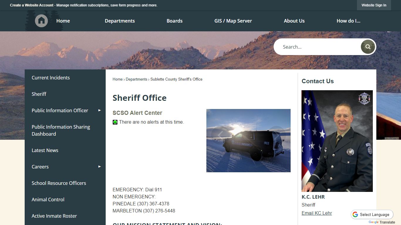 Sheriff Office | Sublette County - Official Website