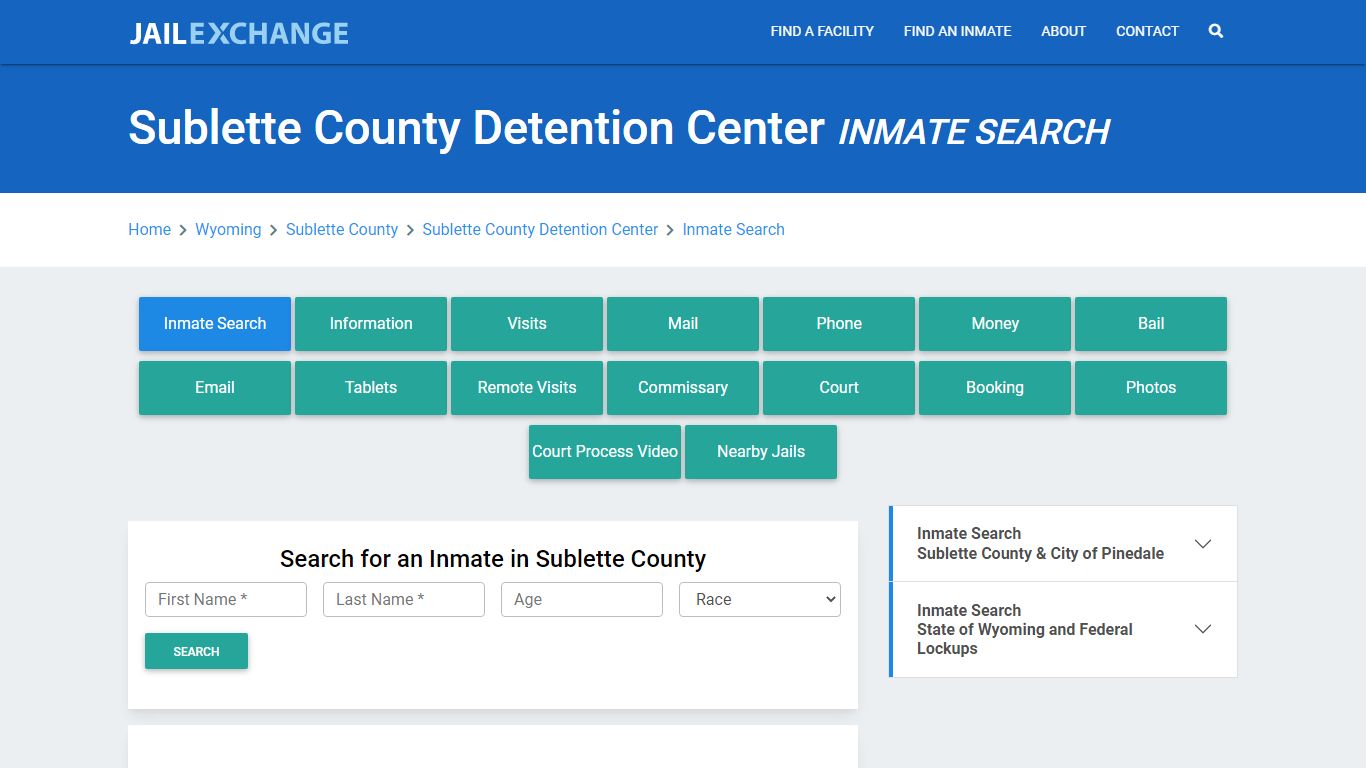 Sublette County Detention Center Inmate Search - Jail Exchange